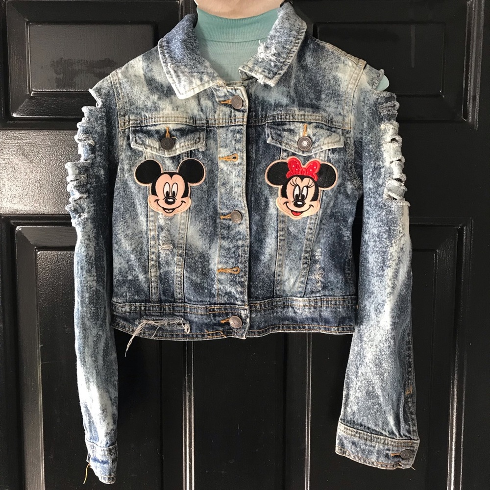 Custom girls distressed jacket
